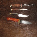 Fixed Blade Skinning Knife: Top to bottom: Kershaw, CRKT, CRKT, SOG